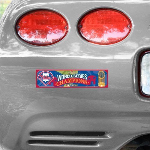 Buy Philadelphia Phillies 2008 World Series Champions 3 x 12 Bumper Sticker by Football Fanatics