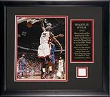 Shaquille O'Neal Miami Heat Framed 8X10 Photo W/Game Used Jersey & Plate - Framed NBA Photos, Plaques and Collages