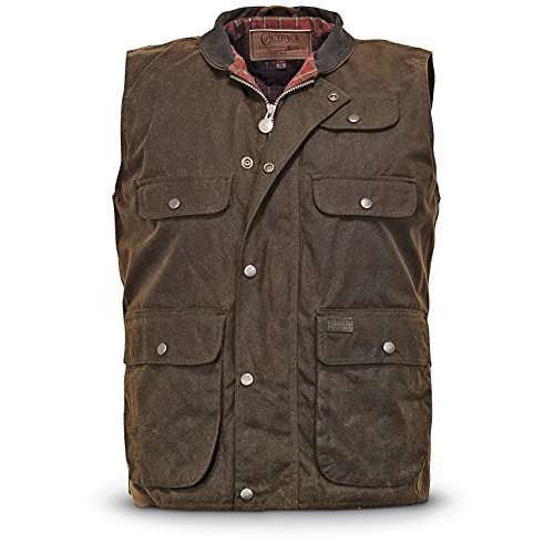 Outback Trading Co Men's Co. Overlander Flannel Lined Oilskin Vest