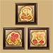 Set of 3 Hand Painted Embossed Ganesh Paintings