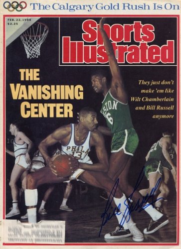Bill Russell Autographed/Hand Signed Sports Illustrated February 22, 1988 Boston Celtics Basketball