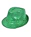Buckletown Sequined Fedora Hat (Green)