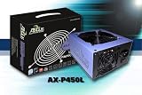 AXLE ATX PC Computer Power Supply 450 Watt 1xPCIe 3xSATA Power Supply Unit Low Noise TWISTER 450W Silent PSU