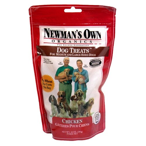 Newman's Own® Organics Dog Treats for Medium Size Dogs, Chicken, 10-Ounce Bags (Pack of 6)