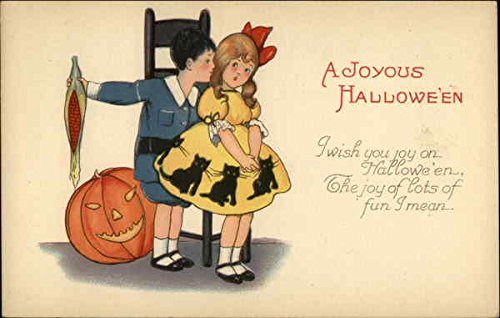 A Joyous Halloween Original Vintage Postcard