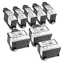 Kodak Compatible #10 Bulk Set of 8 Ink Cartridges: 5 Black & 3 Color For the EASYSHARE 5100, 5300 & 5500 Printers by LD Products - Our current Kodak 10 cartridges are not compatible with the ESP 7 & ESP 9 printers - Compatible cartridges coming soon!
