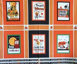 Trick or Treat Parade Bags RJR Halloween Fabric Panel