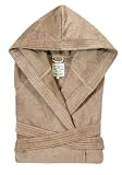 Produkt-Bild: Tom Tailor 110401/904/700 "Basic Velours" Bademantel, mit Kapuze, Gr. XS, sand