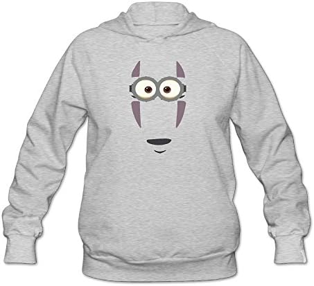 SUSAN Anime Spirited Away Women's Cotton Hoodies Sweatshirt Ash