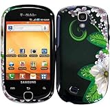 For T-Mobil Samsung Gravity Smart T589 Accessory - Green Flower Design Hard ....