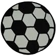 Round Soccer Ball Area Rug 39"