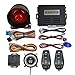 BANVIE Auto Security Alarm System with Smart Engine Start Buttton and Remote Starter (1-Way Alarm + Remote Starter + Push Start Stop But)