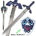 Sporting Goods : Zelda Link Master Princess Hyrule Hylian Shield Plaque and Sword Replica