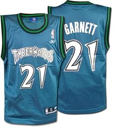 Kevin Garnett Blue Reebok NBA Replica Minnesota Timberwolves Youth Jersey