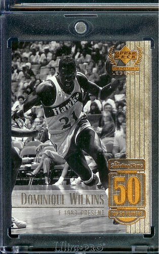 1999 Upper Deck Century Legends Basketball Card # 50 Dominique Wilkins Atlanta Hawks -Shipped In A Protective ScrewDown Case!