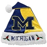 Forever Collectibles NCAA Michigan Wolverines Colorblock Santa Hat