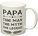 Papa Ceramic Coffee Mug - Funny Father's Day Gift For Dad And Grandpa - Great Birthday Present Idea For Parents - Novelty Cup