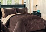 Review Victoria Classics  / Suede Disc Chocolate 200T King Bed In A Bag NEW