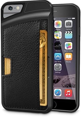 Product Zone Flip Wallet Leather Case with Credit Card, Cash Holder for iPhone 6 and 6s - Black