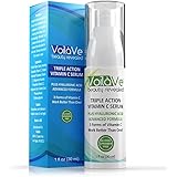 Triple Action Vitamin C Serum + Hyaluronic Acid for Face - Contains Three Forms of Vitamin C for Superior Results - Airless Pump Protects Formula - Best Vitamin C Serum Available - 1 fl. oz.