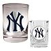 New York Yankees MLB Rocks Glass & Square Shot Glass Set - Primary Logo by Great American Products