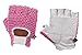 Kango Fitness Gel Padded Leather Gym Gloves Cycling Weight Lifting Sports Wheelchair Pink/White W-1024