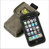 ＜SoftBank iPhone 4S／SoftBank iPhone 4／au iPhone 4S対応＞(ショルダーベルト用)シリコンケースに入れたままでも入るiPhoneケース(ウォークマンＸ、携帯電話、iPod classic、iPod touch対応)＜バイオワッシャー加工/チャコールグレー＞