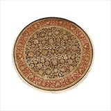 IMAGE OF Aurora Tatyana Cocoa Brown / Red Ochre Oriental Round Rug Size: Round 8'