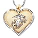 USMC Always In My Heart Pendant: Marine Corps Pendant Jewelry by The Bradford Exchange