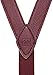 Marino Men's Leather Y-Back Adjustable Suspender with Double Button Loops