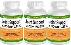 3 BOTTLES Joint Support Complex 540 total Capsules Glucosamine Chondroitin MSM KRK SUPPLEMENTS