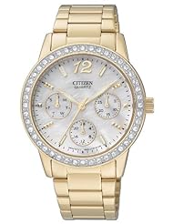 Citizen Quartz Over Sized 35mm Swarovski Crystal Womens Watch - ED8092-58D