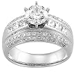 14K White Gold Diamond Engagement Ring Semimount - 1.00 Ct. - CENTER STONE NOT INCLUDED