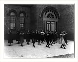 Historic Print (S): [Calisthenics or dance class, outdoors, 3rd Division]