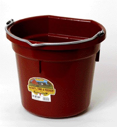 DuraFlex Flat Back Bucket 20 Qt BURGUNDY