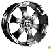 Ion Alloy (Style 136) Black with Machined Lip - 15 x 6 Inch Trailer Wheel