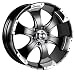 Ion Alloy (Style 136) Black with Machined Lip - 15 x 6 Inch Trailer Wheel