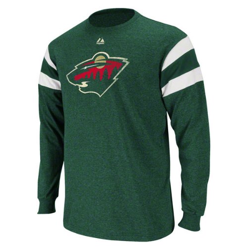 Majestic Minnesota Wild Clear Shot Long Sleeve T-Shirt Medium
