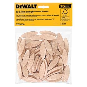 DEWALT DW6800 No. 0 Size Joining Biscuits (75 Pieces)