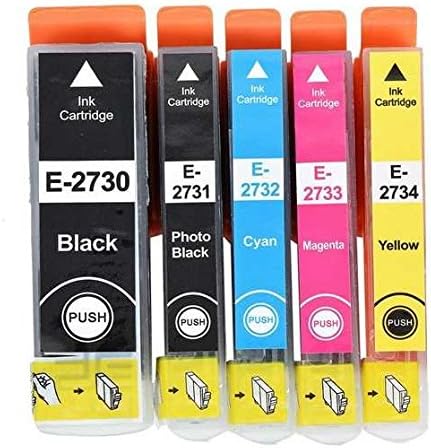 Lin Ink Cartridges for Epson 273 T273 xl E-273XL Best With Generic Compatible Epson Premium XP-510 600 610 700 710 800 810 520 620 720 820(1 Black,1 Photo Black, 1 Yellow,1 Magenta,1 Cyan)