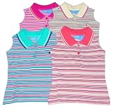 Infant Girls' Sleeveless Striped Knit Polo