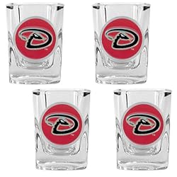 Arizona Diamondbacks MLB 4pc Square Shot Glass Set by Great American Products