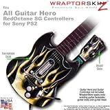 Metal Flames Yellow Skin by WraptorSkinz TM fits All Sony PS2 Guitar Hero SG Guitar Controllers (GUITAR NOT INCLUDED)