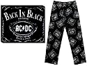 AC/DC AC DC Back in Black 'Have A Drink On Me' whiskey label Pajama Lounge Pants