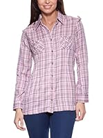 Peace & Love Camisa Mujer (Rosa / Gris)