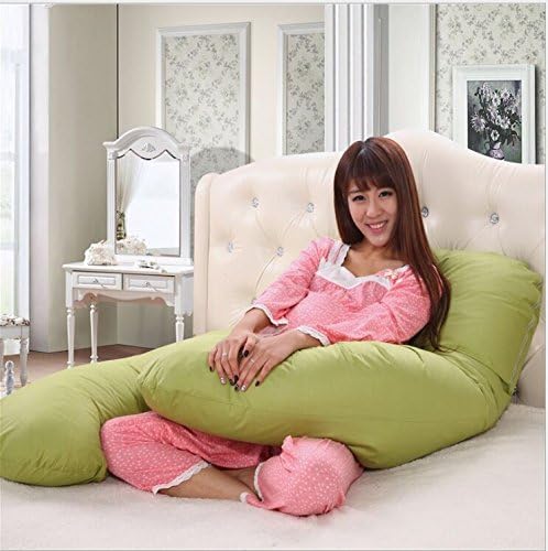 Todaybuy Green U-shaped Pillow Pregnant Pregnant Versatile Pillow Natural Cotton