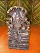India Hand Carved Wooden Sitting Goddess Parvati on 5 Headed Naga