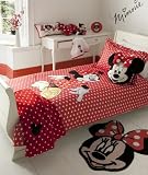MINNIE MOUSE RED TWIN OFFICIAL LICENSED WALT DISNEY COTTON DUVET QUILT COVER