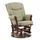 Dutailier Swivel Glider - Chestnut/ Sage