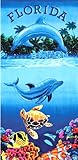 IMAGE OF Florida Jumping Dolphins Beach, Bath, Pool, Sauna Towel. Perfect for laying on the sand. 30in x 60in (104965)